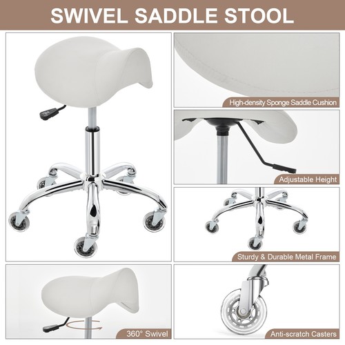 Saddle stool with - saddle, &