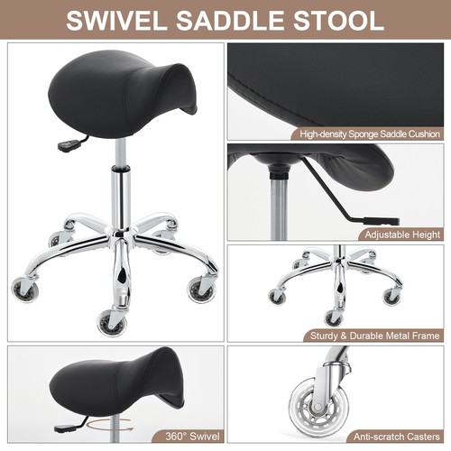 Saddle stool with - saddle, &
